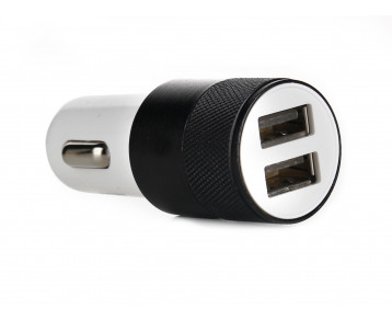 Metalowa ładowarka samochodowa x2 USB