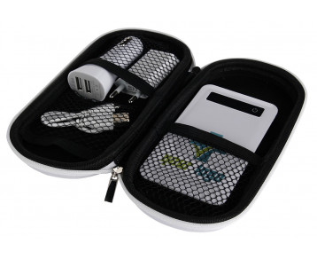 Zestaw - power bank 5000 mAh, ładowarka i wtyczka