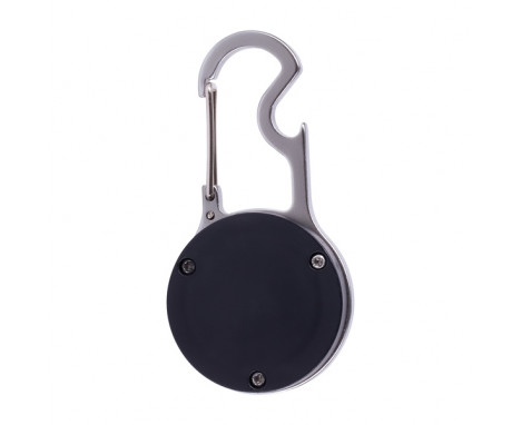 Lampka COB z karabińczykiem, srebrny 