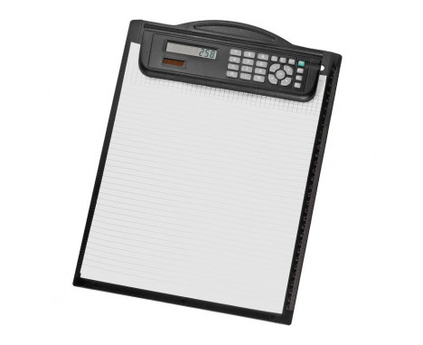 Podkładka z kalkulatorem Meeting Mate, czarny 