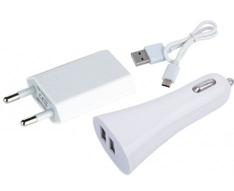 Zestaw - power bank 5000 mAh, ładowarka i wtyczka